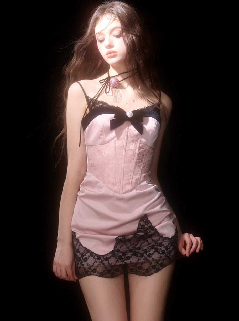 Dress Lace Cami Jacquard