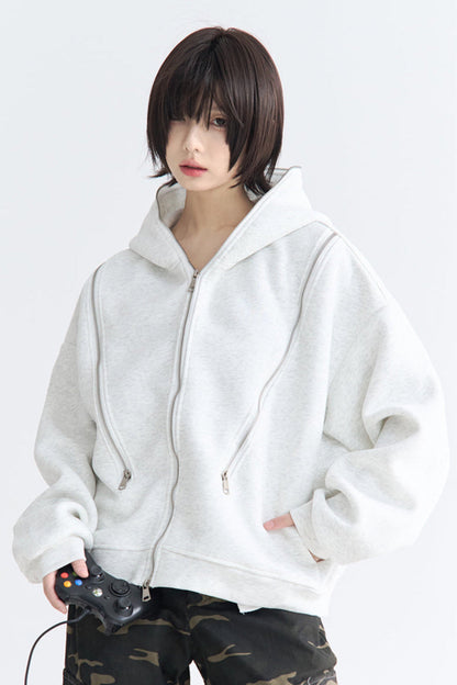 Lässiger Cardigan mit Reißverschluss