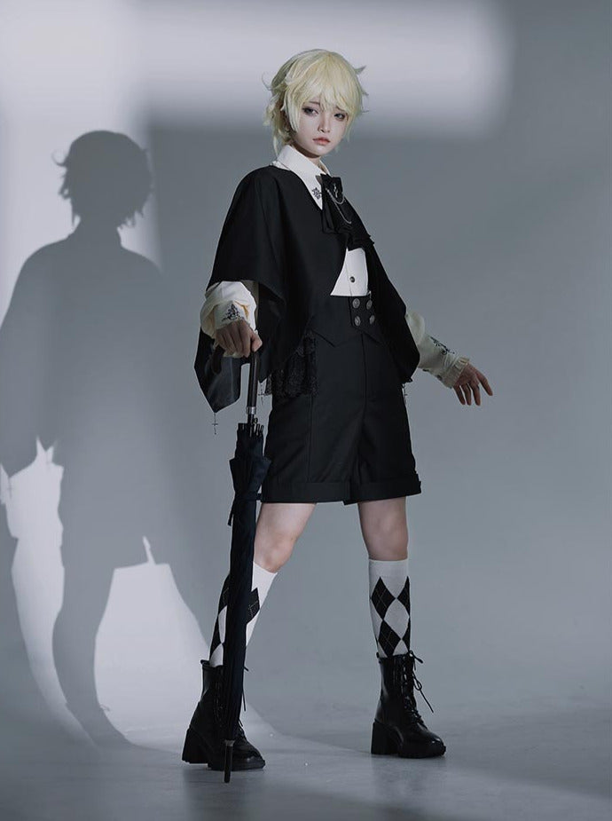 Magic Cloak Prince Shirt Set Suspender Cloak Lolita Dress Nightclaw