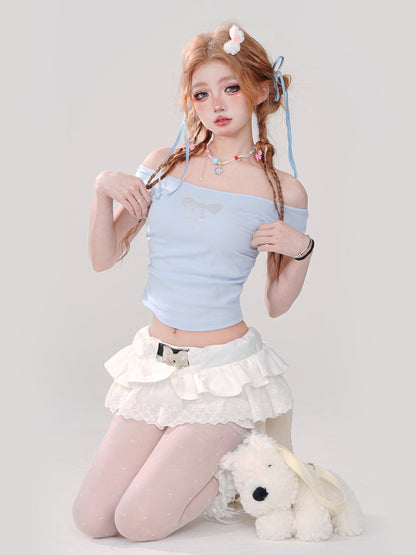 Rock Off-Shoulder Tops Sweet