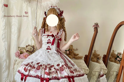 Strawberry Bone Sweet Doll Lolita OP & JSK Dress