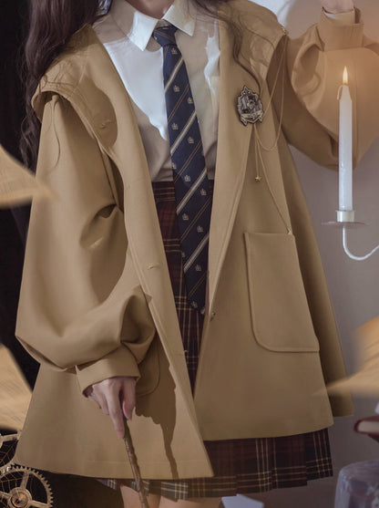 College Cloak Jacket Brooch Retro Magic + College