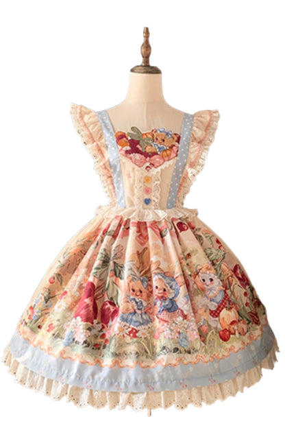 Schürze + Reservierungen Strapsdruckkleid Layered Carrot