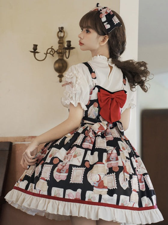 Lolita Lace-up Blouse Dress Suspender Lolita