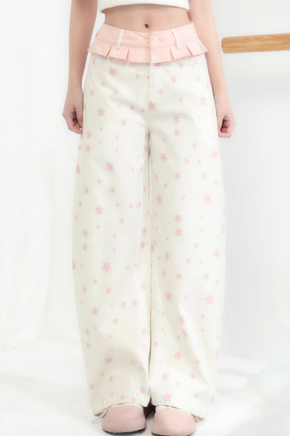 Tube Leg Shake Pants Lace Head Wide