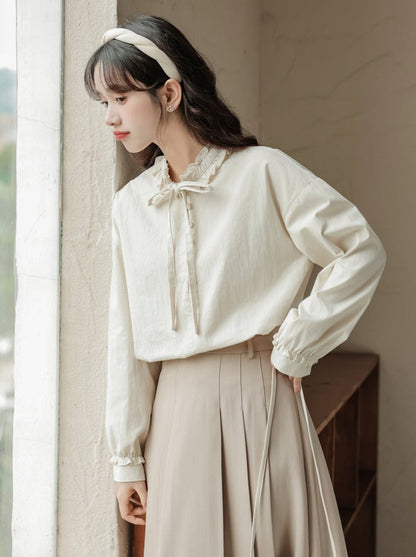 ランタンルーズスリーブブラウスフレンチ