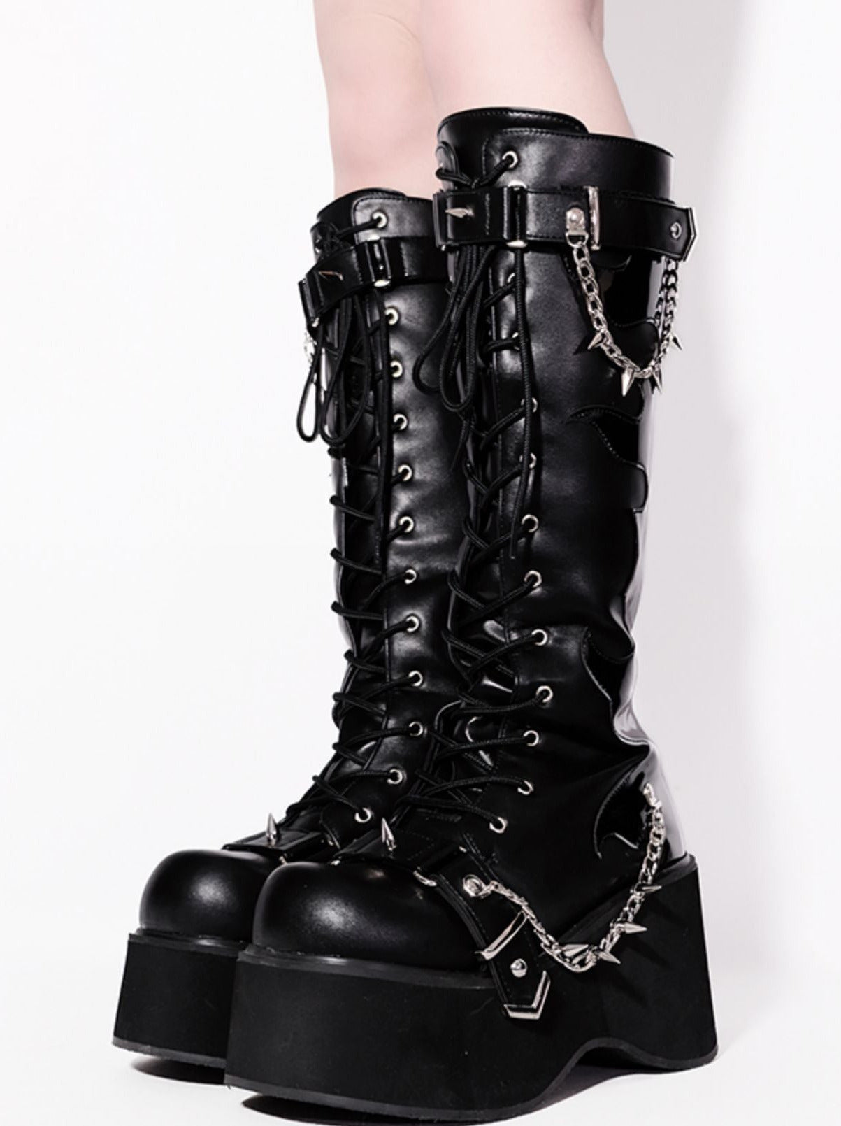 Platform Boots Toe Punk Style Round