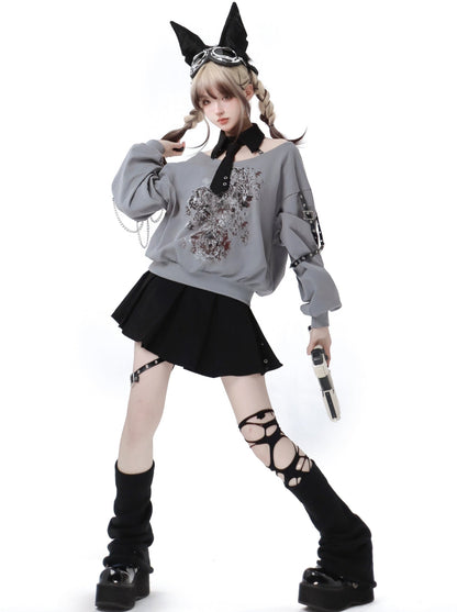 スリーププレス ドラゴン トップス + プリーツスカート