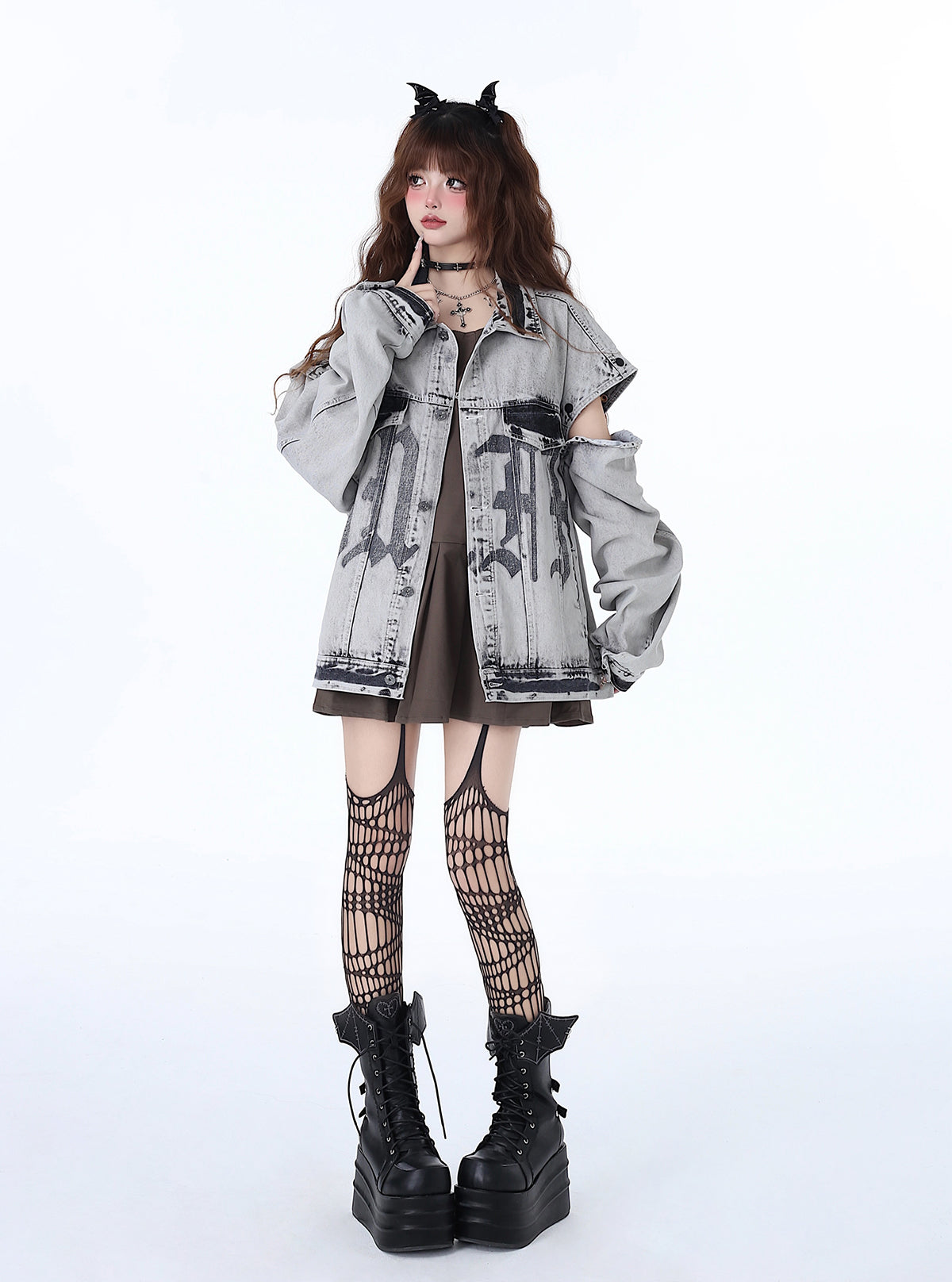 Retro American Denim Loose Street Jacke Design Bike Niche