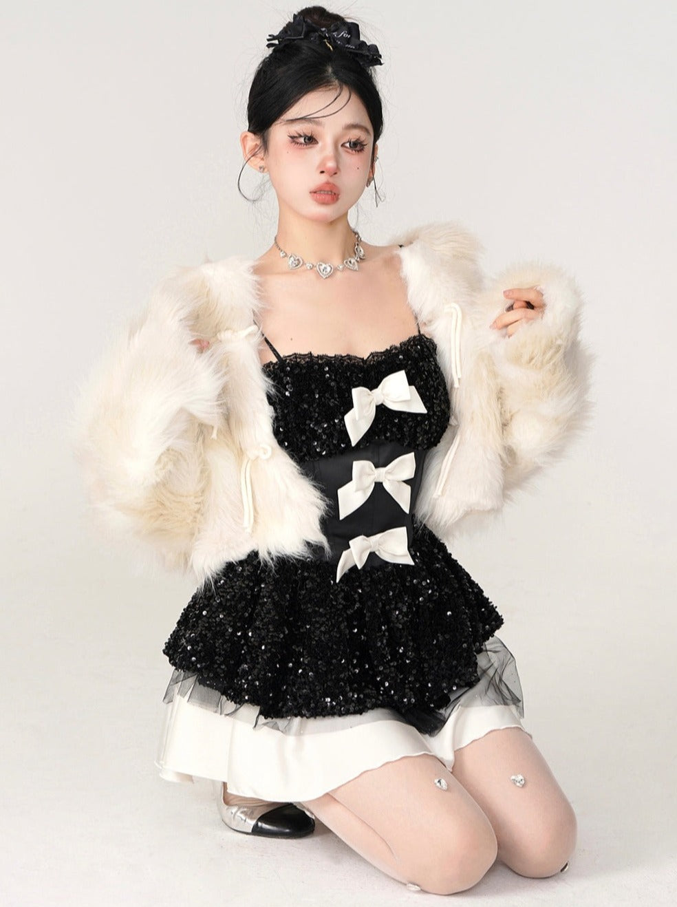 ミルクボリュームファーショートコート