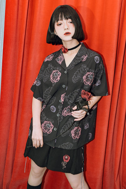 フラワーハーフチャイナボーンパンツ