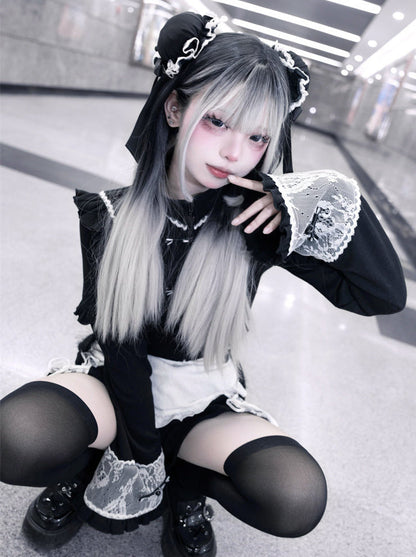 Anzug China Maid Angel Sportswear Rüschen Aqua Schürze Nachbarschaft