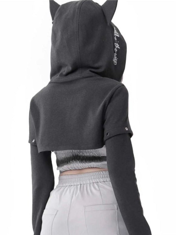 スーツ迷彩柄 取り外し可能デザイン パーカー オリジナルスリーブ ウルフ