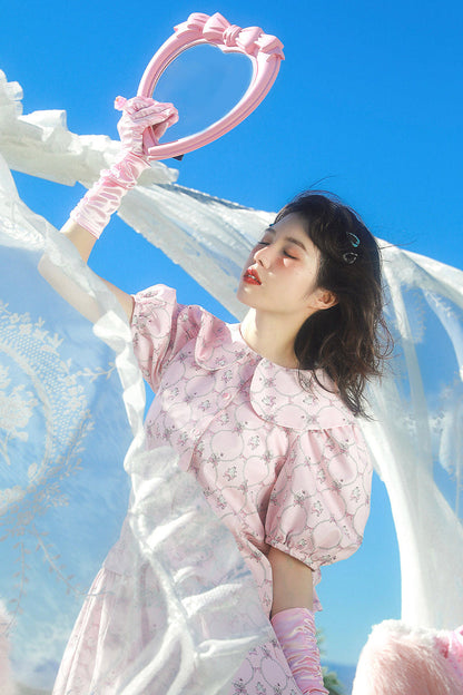 バブルスリーブアイランドスウィートシャツ