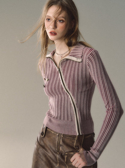 Fit Slim Mode Gestreiftes kurzes Top