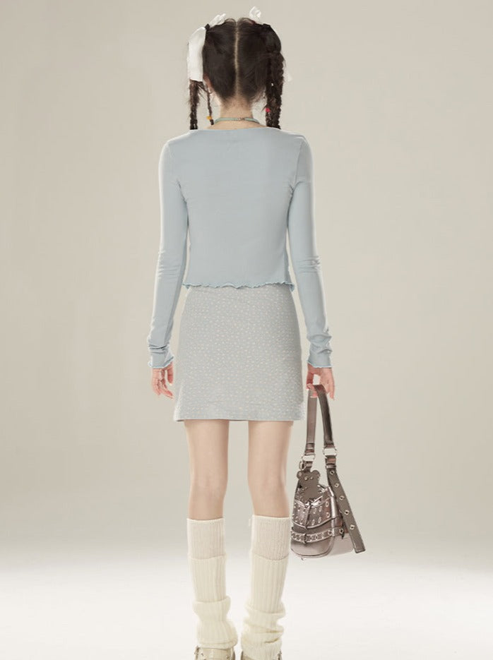 フレンチフローラルドレスカーディガンサスペンダーショート