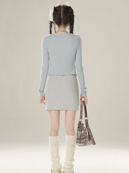 フレンチフローラルドレスカーディガンサスペンダーショート