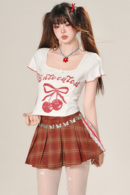 ミルキースリムスウィートTシャツ チェリー