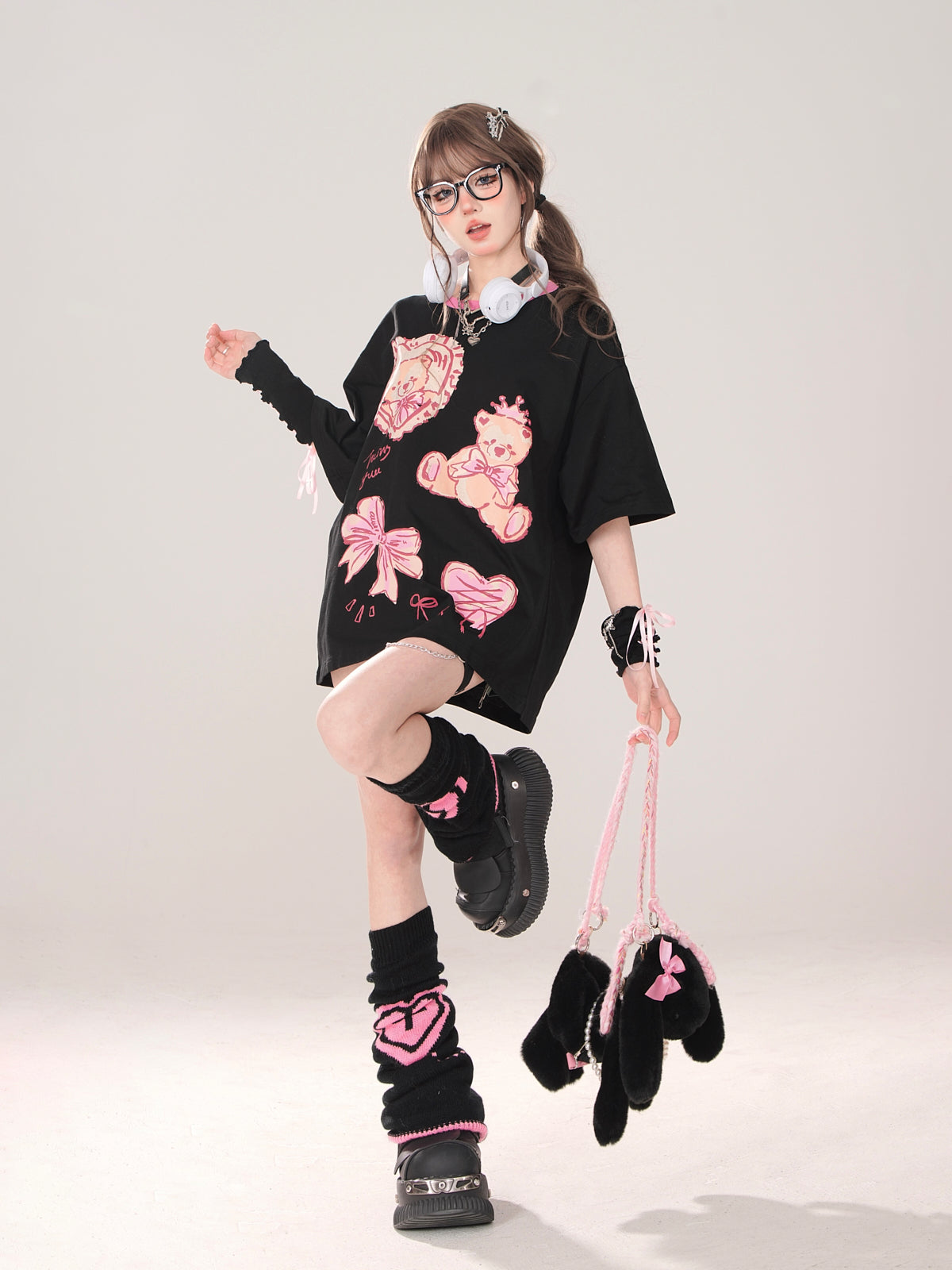 Bear Cute T-Shirt Loose Print