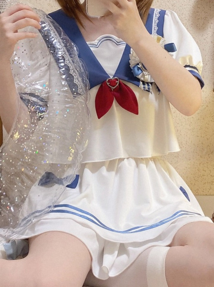 Sailor Girl Süßer Badeanzug College
