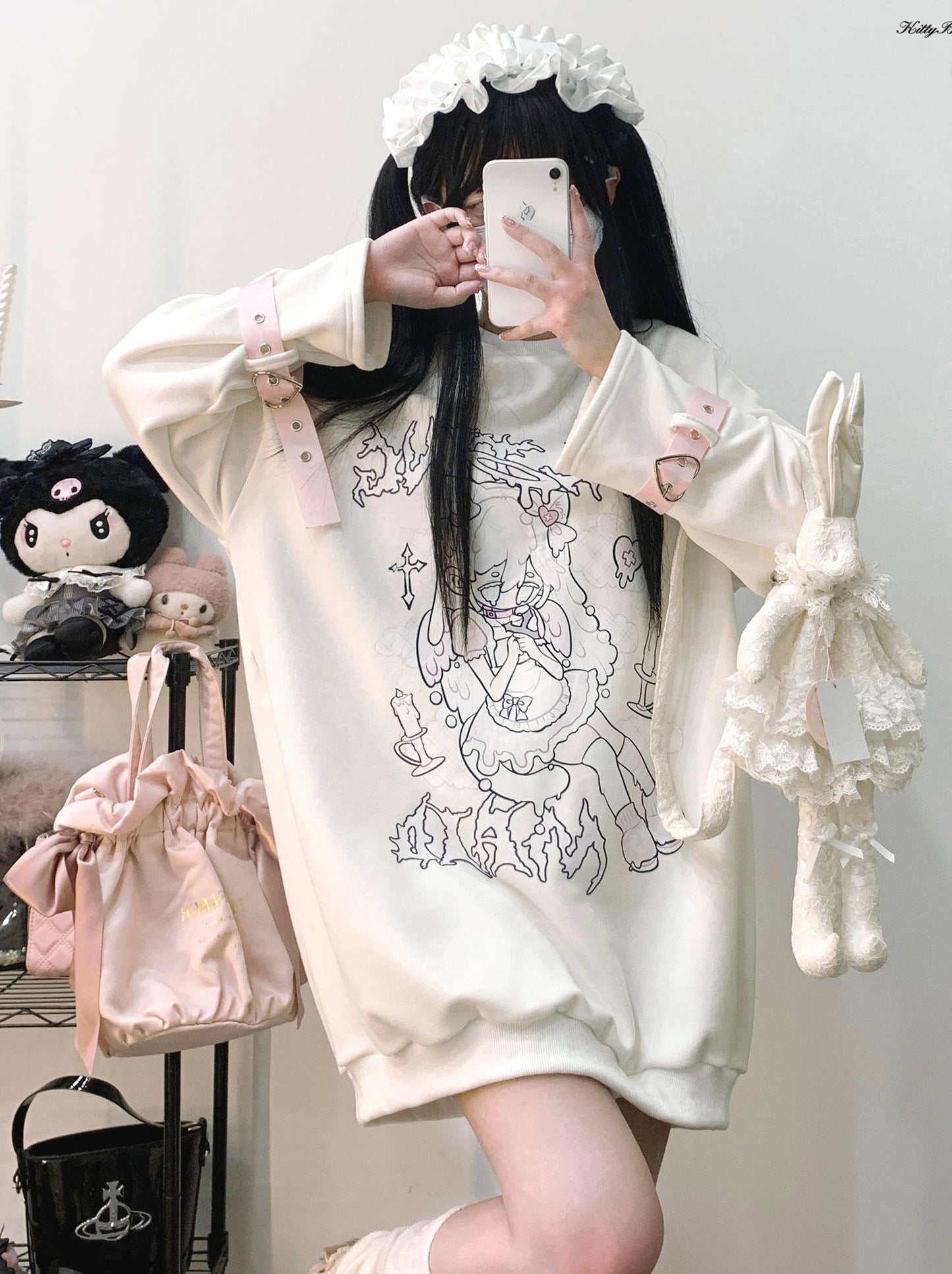 Mine – Langer Samt-Sneaker mit Riemenmuster