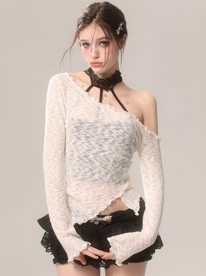 レースインナーウェアトップ ホルターネック