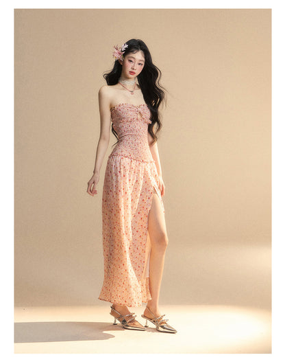 Mädchen Langes Süßes Kleid Tube Top