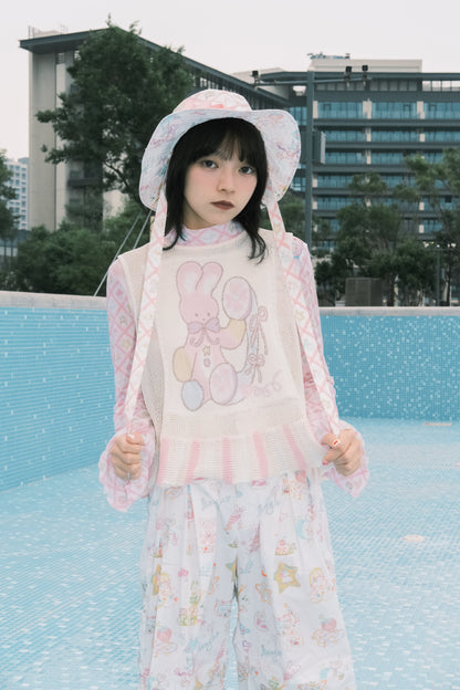 サブカルチャー動物帽子メッシュベスト+