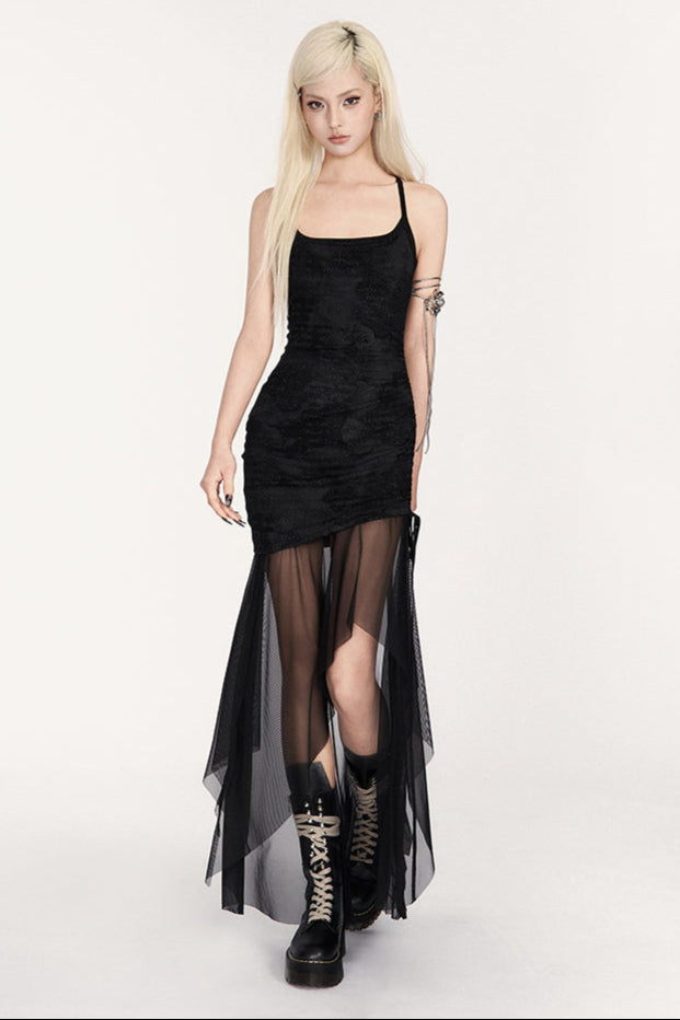Kleid Mesh Wrap Sheer Resort