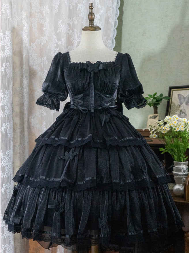 ロリータ+フラワードレス ホルターネック ウェディングドレス ライトサスペンダー