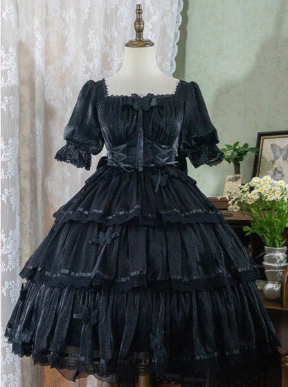 ロリータ+フラワードレス ホルターネック ウェディングドレス ライトサスペンダー