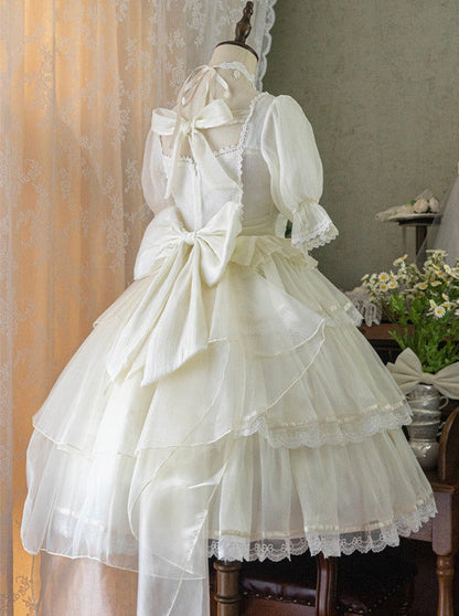 ロリータ+フラワードレス ホルターネック ウェディングドレス ライトサスペンダー