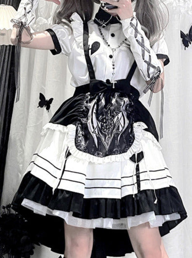 Dienstmädchen-Setup Lolita Englisches Kleid