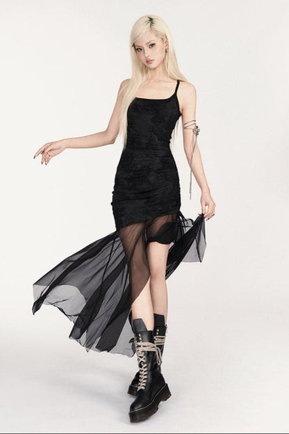 Kleid Mesh Wrap Sheer Resort