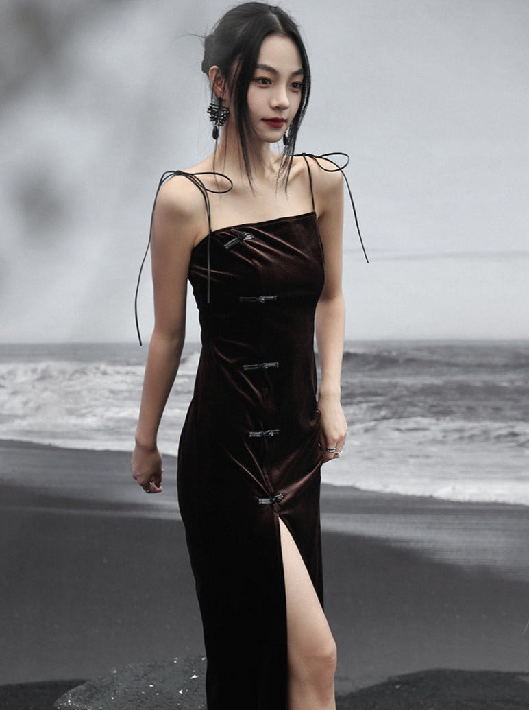 Schnallenkleid China Summer Dark