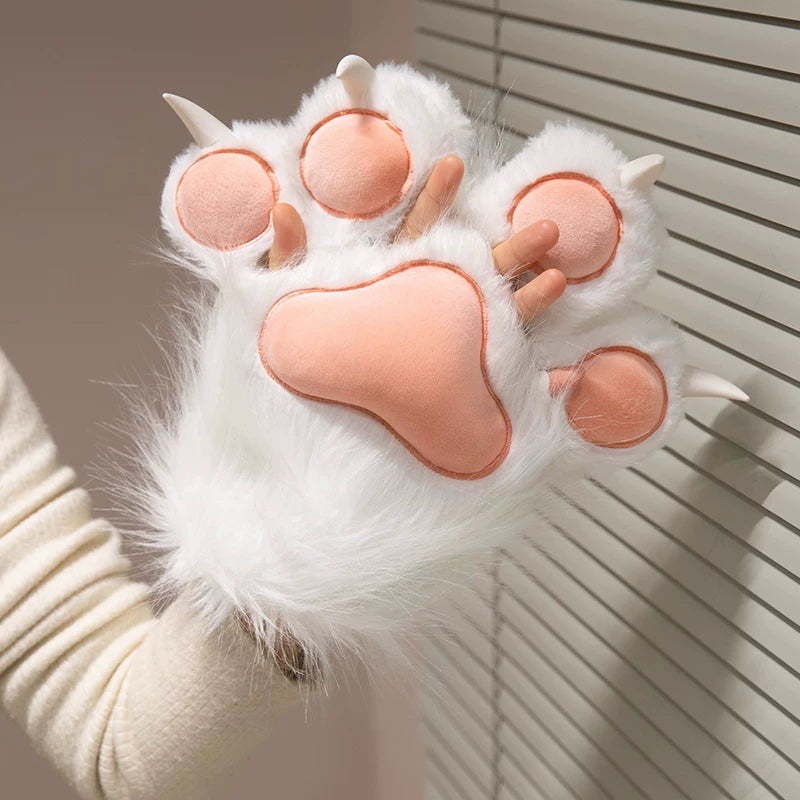 Kawaii Cat Paw Gloves - Anime Cosplay Furry Gloves with Sound Effects