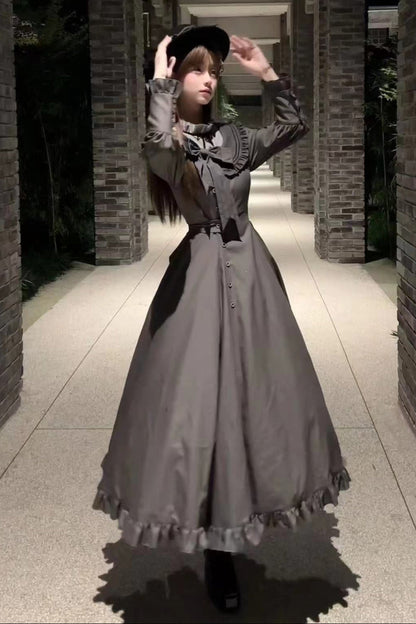 Mode Langes Kleid Elegant Retro Klassisch