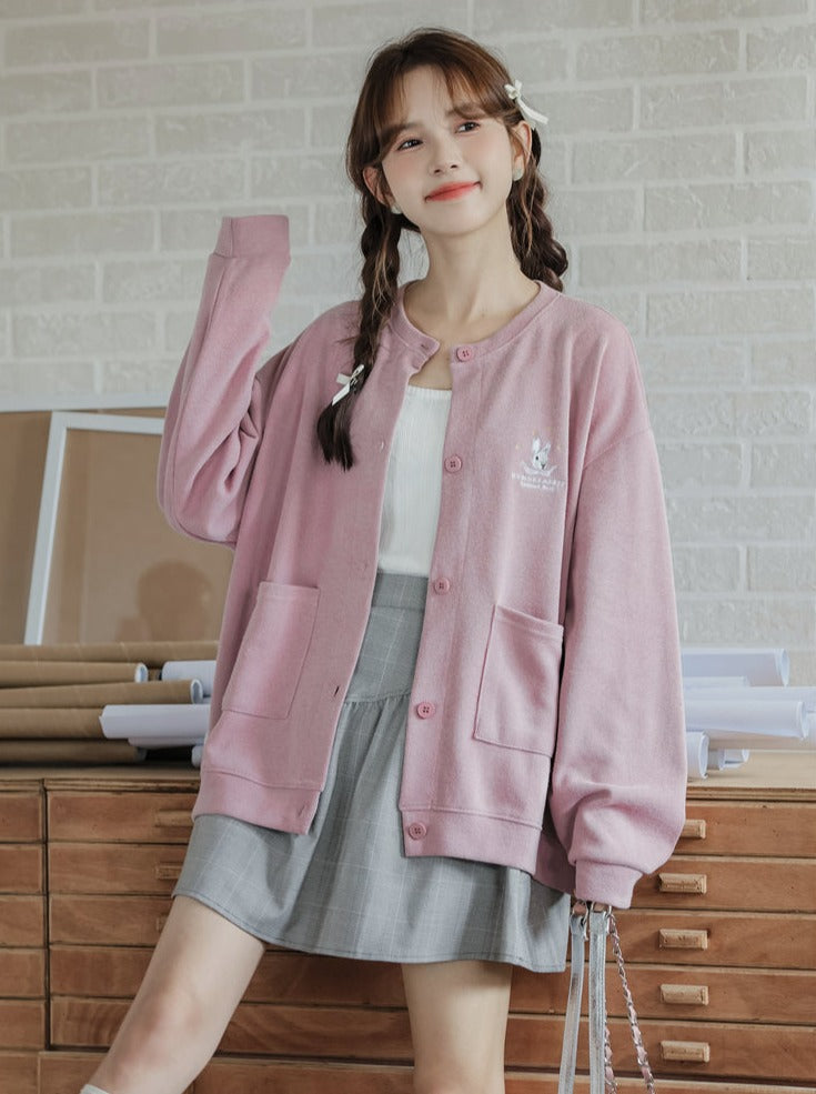 ドロップルーズダスティジャケットショルダースリーブピンクフィット