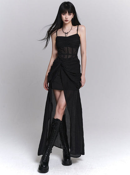 ゴーストドレスの少女の黒いパーティー