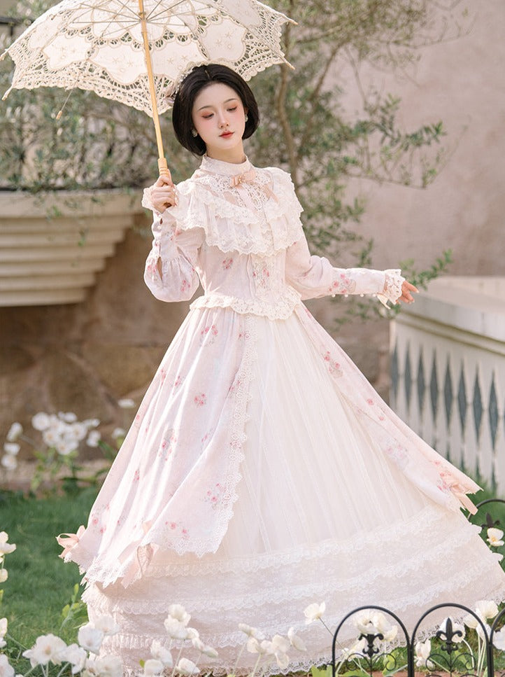 Robe Lolita rétro à volants élégante