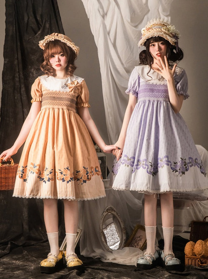 Lolita Flower Elegant Girl Retro Dress