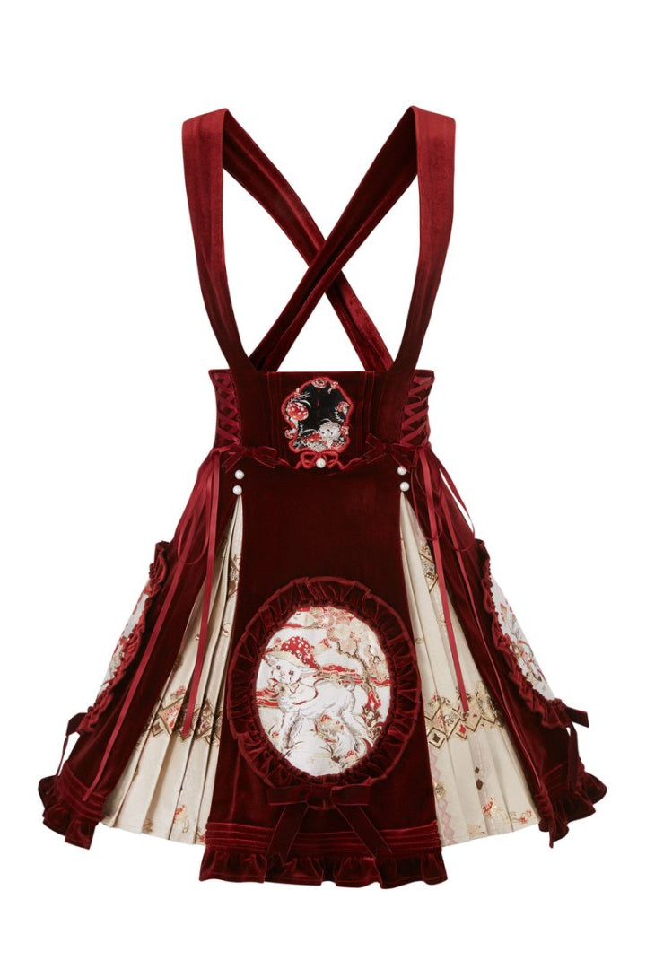 Lolita + Kleid süß dunkel Japanisch Jumperskirt Zubehör Pilz