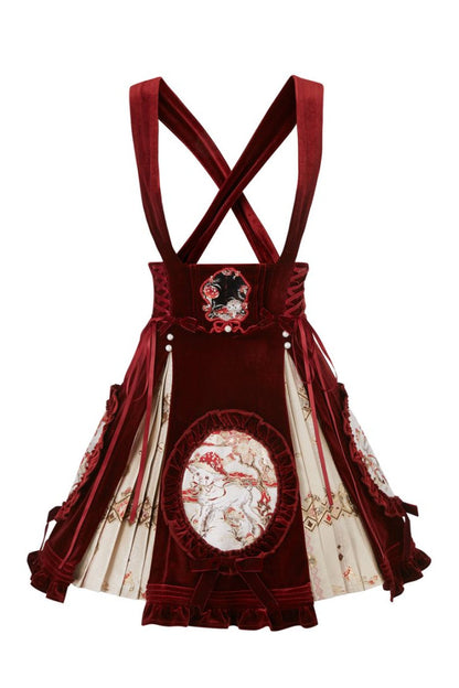 Lolita + Kleid süß dunkel Japanisch Jumperskirt Zubehör Pilz