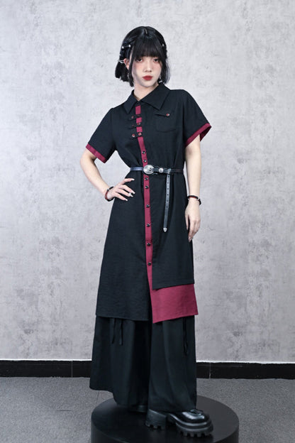 ダークシャツ チャイナドレス カントリー
