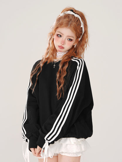 カジュアルデザインスウェットシャツサイド