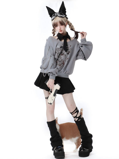 スリーププレス ドラゴン トップス + プリーツスカート