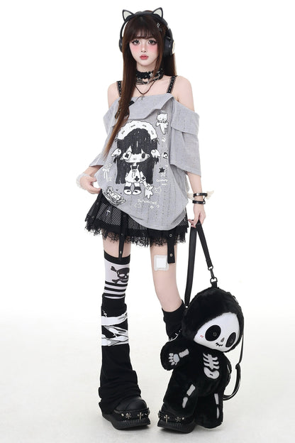 T-Shirt Strap Asia Anime Mine Dark