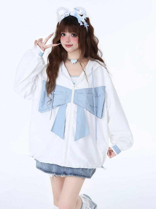 Neighborhood Angel Hoodie Ribbon Loose the Zip Mist in