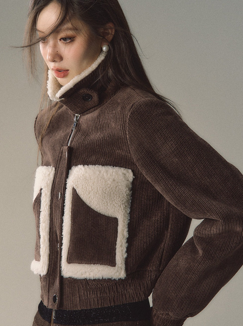 Cordjacke mit Doppeldesign