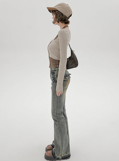 ネックレトロピースフェイクスリムトップツーアメリカンホルター